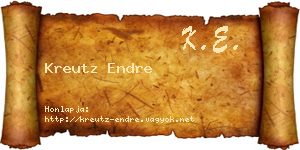 Kreutz Endre névjegykártya